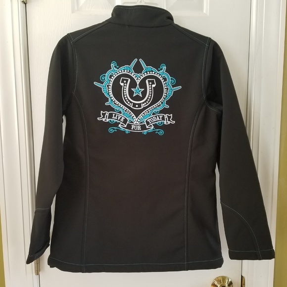 Cowgirl Hardware Rhinestone Horseshoe Jacket - Picture 1 of 8